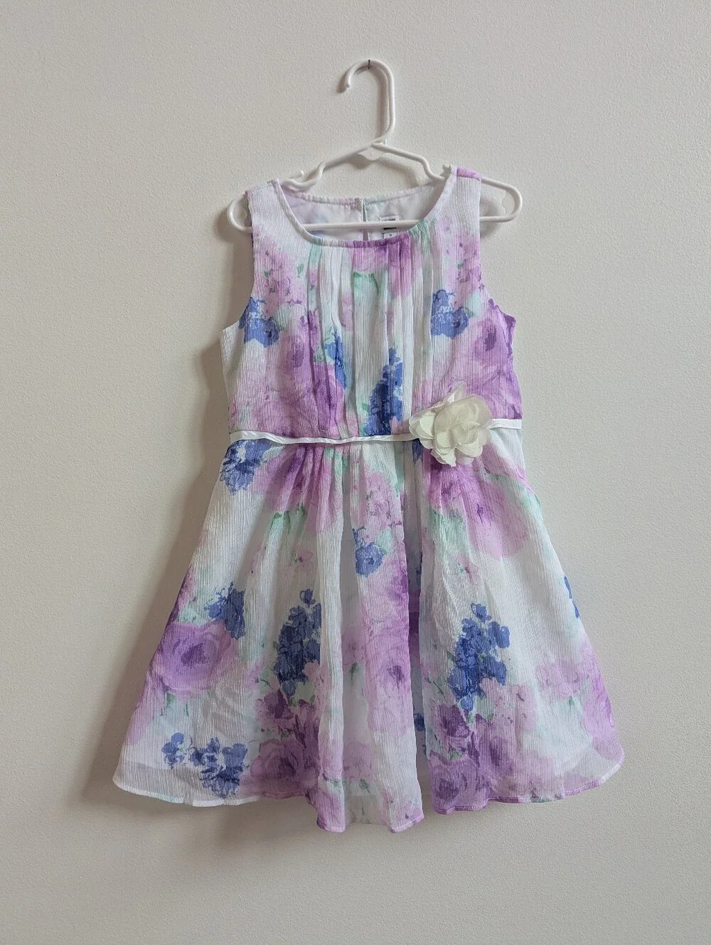 Janie and Jack Dress 5 Girl Purple Floral Easter Spring